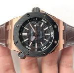 Swiss Grade Replica Audemars Piguet Diver's 3120 Watch - Rose Gold Black Bezel